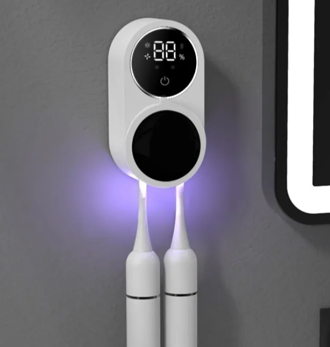 UV Toothbrush Sterilizer — Auto-Sanitizes Every 3 Hours, Touchless Sensor Lid